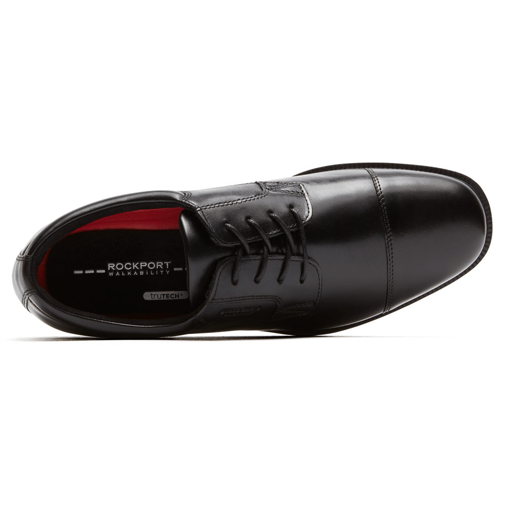 Rockport Pen Sko Herre Svart - Essential Details Waterproof Cap Toe - PJIC04693
